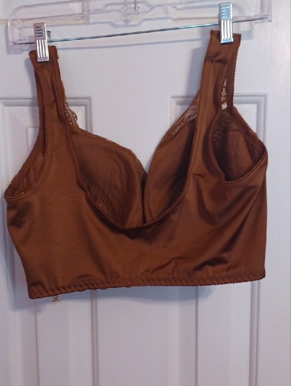 Rhonda Shear Brown Lace Wireless Longline Bra - Picture 2 of 6